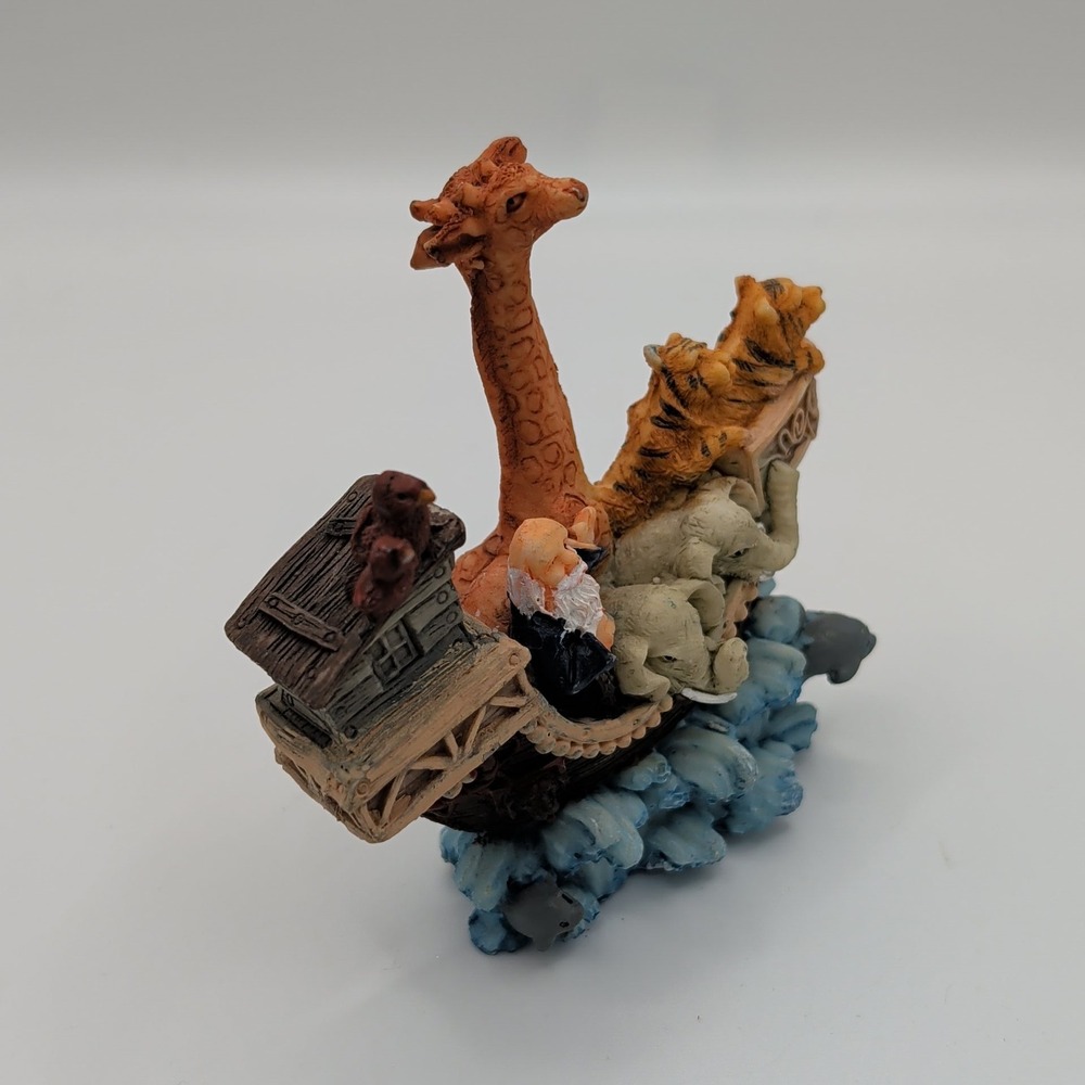 Noah's Ark Resin Figurine Miniature Religious Decor Animals Giraffes Elephants - Picture 2 of 8
